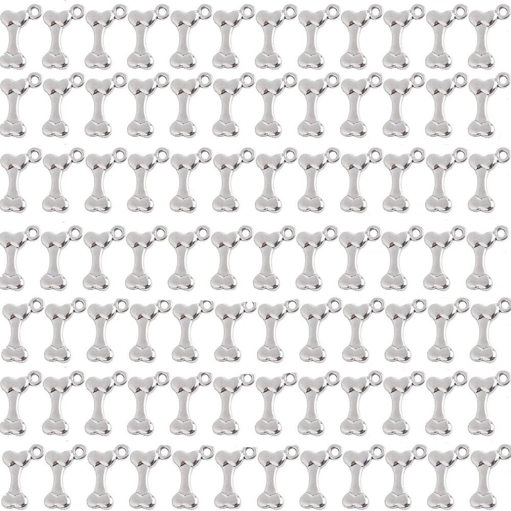 Dog Bone Shaped Charms Pet Pendants for DIY Earring Jewelry Making
